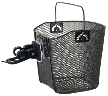 Drahtkorb mit Clip-on-Halter, schwarz, 35x25x25/22 cm - 