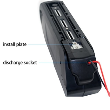E-Bike Akku, 48 V 10 ah-17ah Lithium Li-Ion Akku mit USB Ladebuchse (unten Entlastung) [Sanyo Samsung Panasonic Zellen], 48V 17Ah Sanyo Cells, 48V 10Ah [Chinese Cell] - 