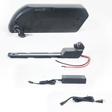 E-Bike Akku, 48 V 10 ah-17ah Lithium Li-Ion Akku mit USB Ladebuchse (unten Entlastung) [Sanyo Samsung Panasonic Zellen], 48V 17Ah Sanyo Cells, 48V 10Ah [Chinese Cell] - 