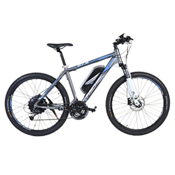 Fischer Herren E-bike MTB Proline Evo - Shimano 24 Gang Deore, Matt Grau, 27.5, 19029 - 