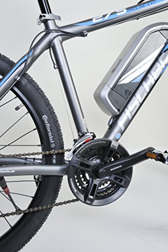 Fischer Herren E-bike MTB Proline Evo - Shimano 24 Gang Deore, Matt Grau, 27.5, 19029 - 