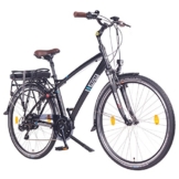 NCM Hamburg 28 Zoll Elektrofahrrad Herren/Damen Unisex Pedelec,E-Bike,City Rad, 36V 250W 14Ah Lithium-Ionen-Akku mit PANASONIC Zellen, matt schwarz -