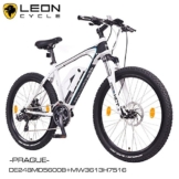 NCM Prague 26 Zoll Elektrofahrrad Mountainbike E-MTB E-Bike,Pedelec ALU 36V 250W Li-NCM Akku mit 13Ah,weiß,schwarz -