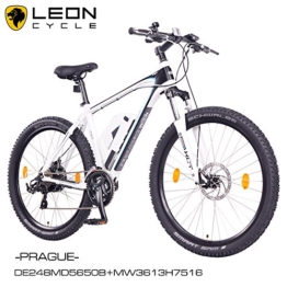 NCM Prague 27,5" Zoll Elektrofahrrad Mountainbike E-MTB E-Bike,Pedelec mit 250W Bafang Heckmotor 36V Li-Ion Akku mit 13Ah,weiß,schwarz -