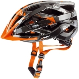 Uvex Fahrradhelm i-vo C, Dark Silver/Orange, 56-60 cm, 4104170317 -